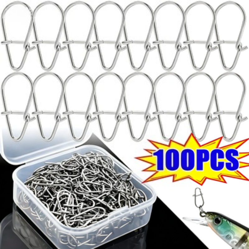 100 Pezzi Moschettoni a Scatto - Fishing Hook Stainless Steel recensione e prezzo