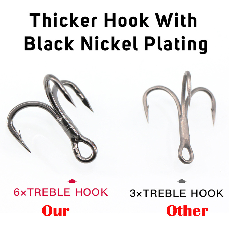 Amo da pesca triplo 6X Forte a - Fishing Hook Offset recensione e prezzo